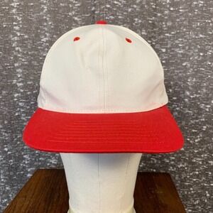 Vintage‎ Headmost Blank Red & White Snapback Cap Hat